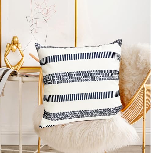 Decorative-Throw-Pillow-Covers-Set-of-2-Blue-Boho-Striped-Pillow-Covers-18×18-Inch-Throw-Pillow-Cover-Linen-Pillowcase-Farmhouse-Outdoor-Pillow-Covers-for-Couch-Sofa-Bed-Living-Room Decorative Throw Pillow Covers Set of 2 Blue Boho Striped Pillow Covers 18×18 Inch Throw Pillow Cover Linen Pillowcase Farmhouse Outdoor Pillow Covers for Couch Sofa Bed Living Room