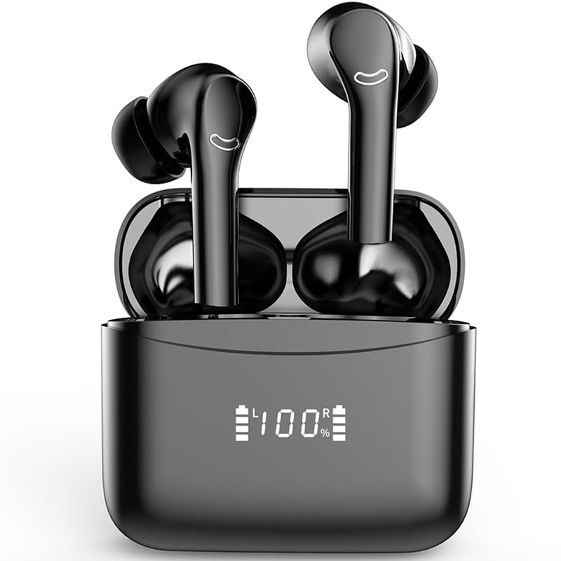 Bluetooth Headphones Wireless Earbuds 42Hrs Playback Ear Buds Power Display with ENC Noise Canceling Mic Inr-Ear Stereo Bass