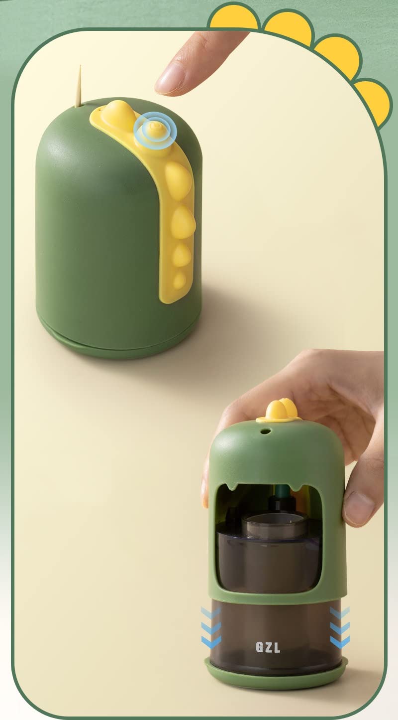 Amazon｜HEHW 恐竜形 爪楊枝入れ 爪楊枝ホルダー ワンプッシュ式 自動