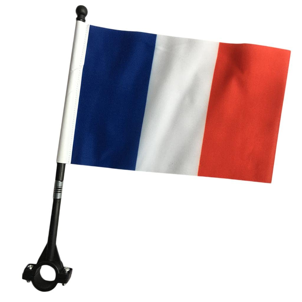 Bnf® 4xBicycle Flag Handlebar USA Flag Banner Safety Sign for Scooter French Flag-image-29