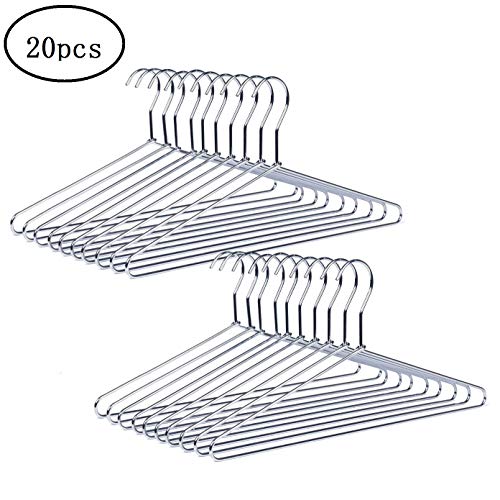 Amber Home Heavy Duty Metal Wire Hanger Metal Shirt Hanger Suit Hanger Coat