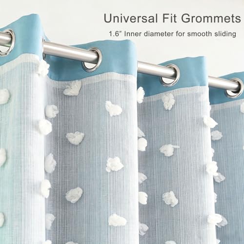 Image of Blue Room Darkening Curtains for Kids Nursery Bedroom 52x84 Inch