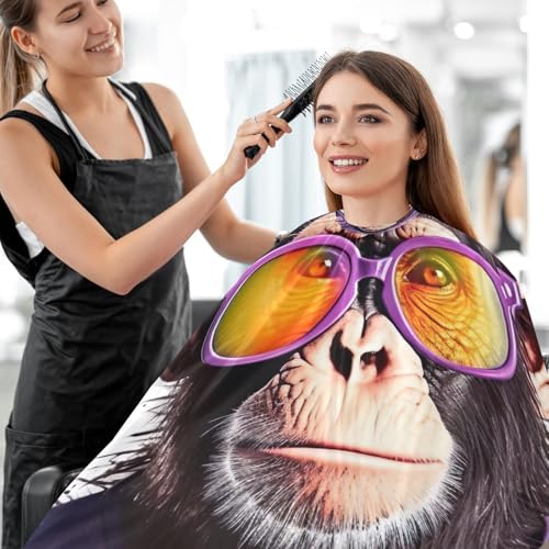 Capa impermeable profesional para cortar cabello MAOBLYR con cierre ajustable de broche para estilismo y peluquería miniatura 7