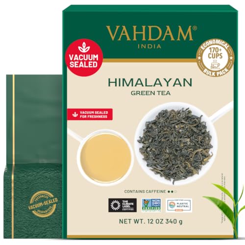 VAHDAM, Hojas de té verde de Himalaya (340g/+170...
