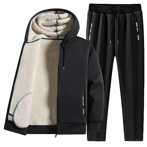 Polaire d'hiver pour homme en agneau épais finitions premium coupe décontractée grande taille