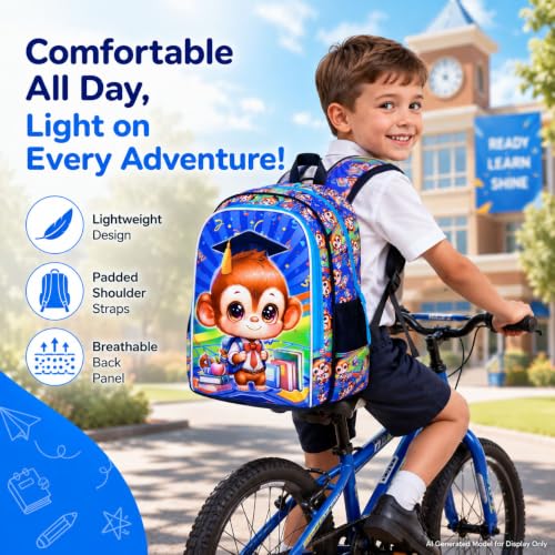 Image of AGSDON 3PCS Backpacks for Girls, 16 inch Elementary Kids Backpack Preschool School Bookbags and Lunch Box