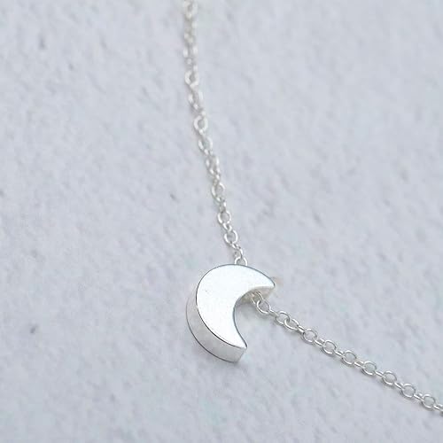 Bohemian Layered Necklace Moon Star Necklace Chain Long Pendant Necklaces Jewelry for Women and Girls (Silver)(Silver)