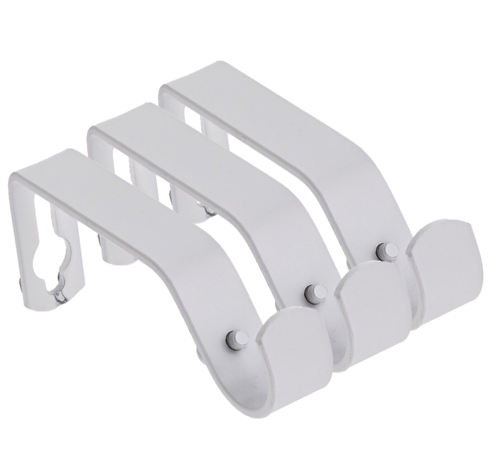 Lister Cartwright White(Extendable Bracket) 19Mm Curtain Pole Brackets With Adjustable Screwsplastic Finish (Pack Of 3)