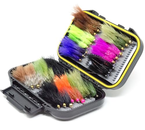 Image of Outdoor Planet Assorted Trout Fly Fishing Lure Pack of 10 /12 /15 /28 /35 /48 /66 Pieces Fly Lure + Double Side Waterproof Pocketed Fly Box