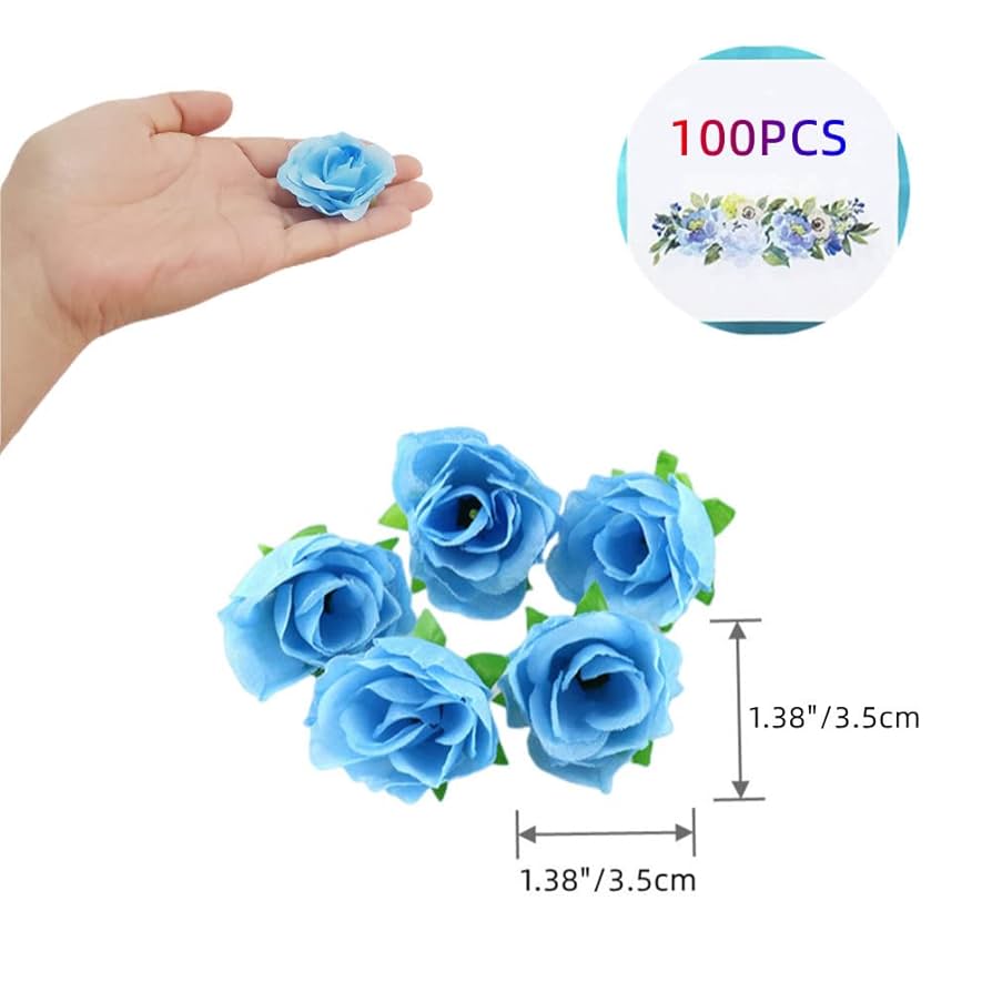 造花　バラ　100本　ブルー 青いバラ ブルーローズ100本の花束 青い薔薇(バラ) ブルーローズ