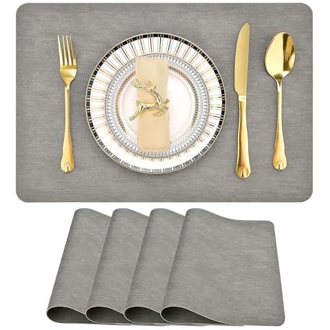 SLKQG Leather Placemats Set of 4 Cover