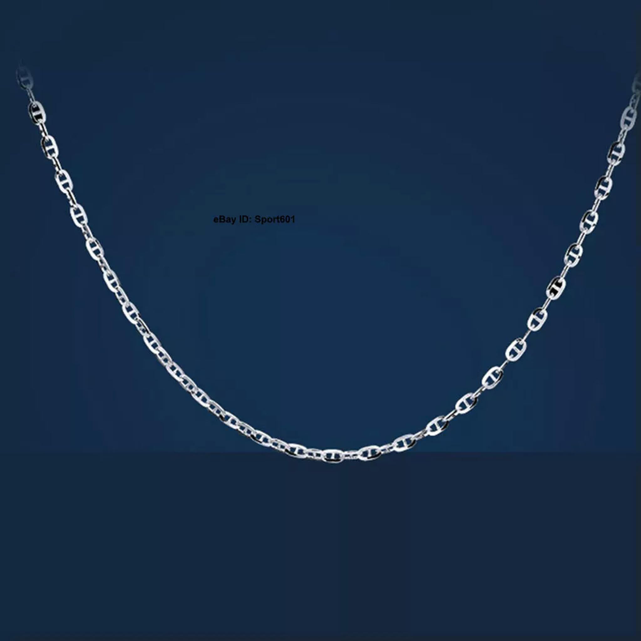 Collana da Donna in Vero Platino 950 con Ancora a Catena Marinara Pt950 3,7-3,8 g