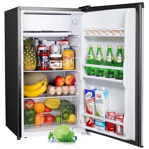 Upstreman Frigorifero Piccolo Con Freezer 91L, Silenzioso, Termostato Regolabile, Scomparto