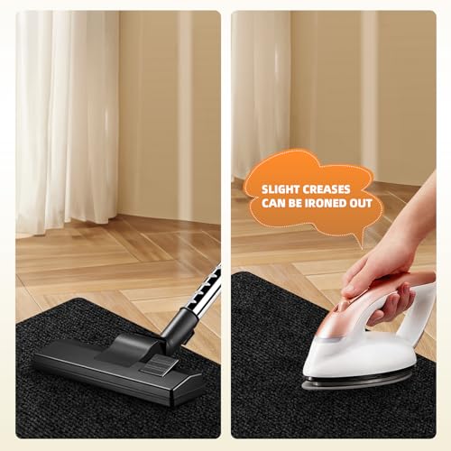 Image of Office Chair Mat for Hardwood and Tile Floor, Computer Chair Mat, Non-Slip Floor Protector Rug Carpet, Non-Curve, Under Desk Mat for Rolling Chair, Black(48 inchx36 inch)