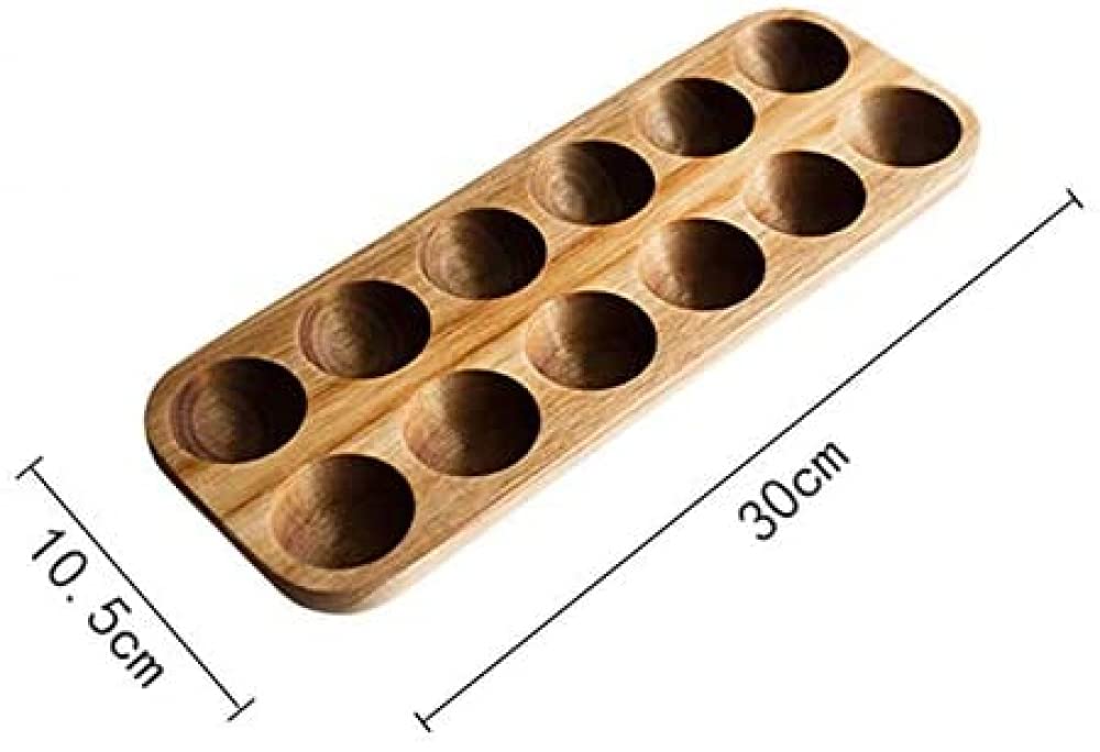 Zweireihige 12-Loch-Holz-Ei-Aufbewahrungsbox Holz-Eierablage, Eierständer