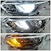 Headlights Assembly Compatible With 2024-2025 Nissan Sentra S SV Halogen Headlamps Replace for 260606LY0A 260106LY0A NI2502302 NI2503302 Black/Clear (Left)
