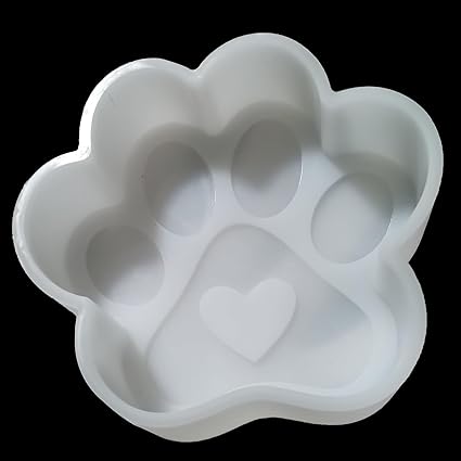 Paw Print Heart Car Freshie Mold Valentine's Day Decoration Baking Aroma Beads DIY Craft Soap Candle Chocolate Silicone Mold Party Gift-Oven Safe Upgraded Soft Material