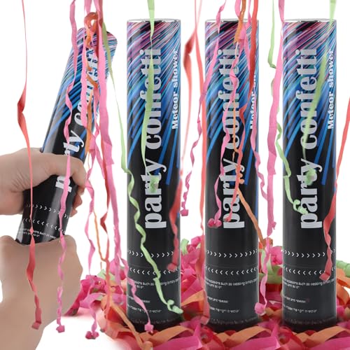 SilverChry Cannone Spara Coriandoli *4pcs, Tubo Spara Coriandoli Festa, Coriandoli Cannoni Popper, Tubi Coriandoli Compleanno, Cannoni Coriandoli Matrimonio, Sparacoriandoli per Laurea Tubo (Carta)