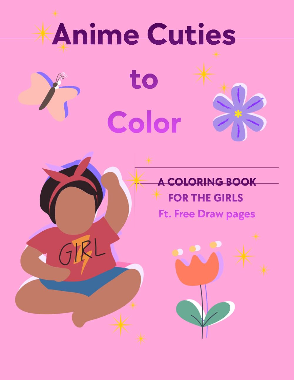 Anime Cuties to Color: A coloring book for the girls