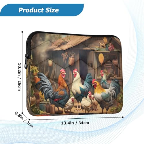 Funda para portátil Farmhouse Roosters 13-14 pulgadas miniatura 3