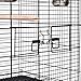 RUVOO Bird Cage Birdcage Metal Bird Cage with Stand and Wheels Large Cage with Removable Tray 4 Doors and 2 Feeders for Macaw Parrots Bird Cages, 53*53*153cm, Black
