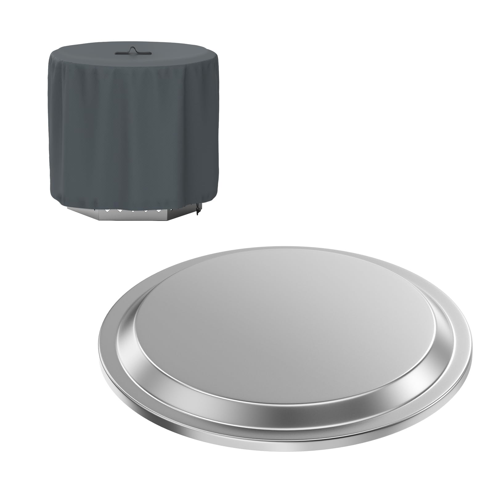 Fire Pit Lid with Cover for Solo Stove Bonfire 2.0 Fire Pit,Stainless Steel Firt Pit Lid with Fire Pit Cover for Solo Stove Bonfire 19.7" Fire Pit,Portable Outdoor Fireplace and Camping Accessories