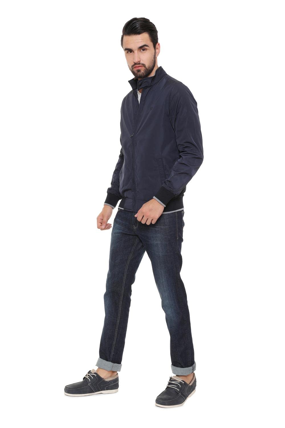 Allen Solly Men's A-Line Coat (ASJKOBOPN25774_Navy_S 2