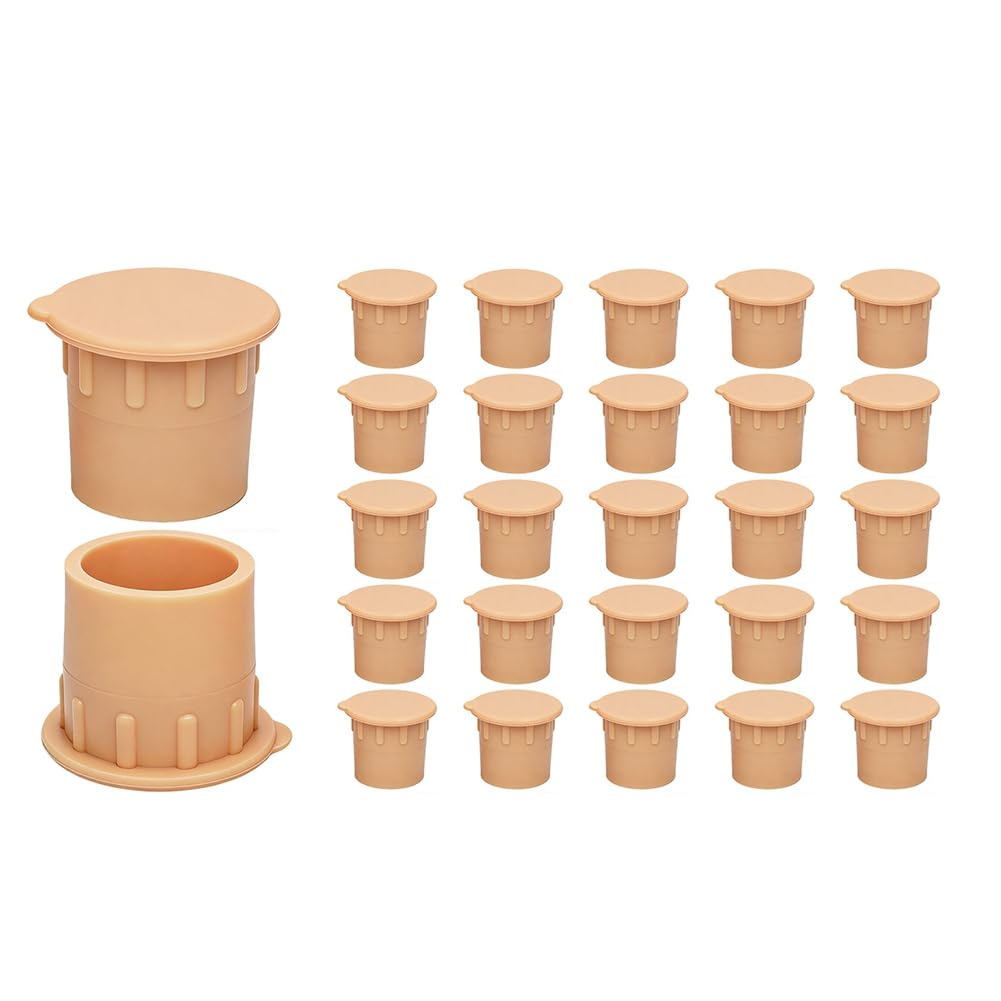 Aundhegrtt Pool Fence Caps Pool Deck Sleeve & Patio Ground Plugs 1-Inch Removable Safety Fence