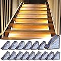 VOLISUN Solar Step Lights Outdoor Waterproof, LED Outdoor Stair Lights, Solar Step Light for Outside, Solar Deck Lights Outdoor Decor for Stair,Front Porch and Patio(Brown,16 Pack)