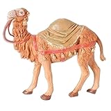 Fontanini by Roman Inc., Camel with Saddle Blanket, 5' Animals Collection, Nativity Figure and Accessories, Hand Sculpted and Painted