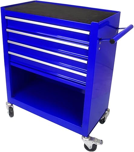 Miniatura 8 de Armario de herramientas con ruedas con 4 cajones, armario de almacenamiento para herramientas y organizador de caja de herramientas para garaje,