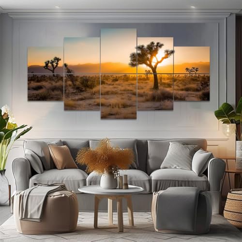 10 Pack Paneles Acústicos Decorativos con Paisaje Atardecer en Desierto Joshua Tree California, Tratamiento Acústico para Estudio y Oficina miniatura 5