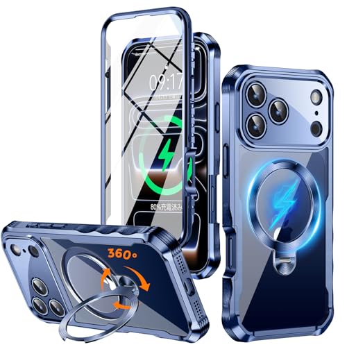 y360°]CD X^hEʊSیEMagSafeΉzNIANGUO iPhone 17 Prop P[X [cEB_]X^hE萫] [{̂̐FE\tgbLop[&SMۏ؁I] Xgbvz[t ČRMILKi