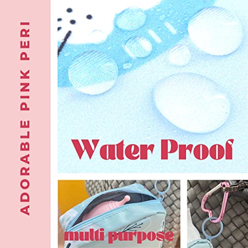 Image of Adorable Pink Peri - Reusable Sanitary Napkin Pads Storage Bag Portable for Women Girls | Made of Nylon Water Resistance | Reusable | Zero Waste Period (Tree)