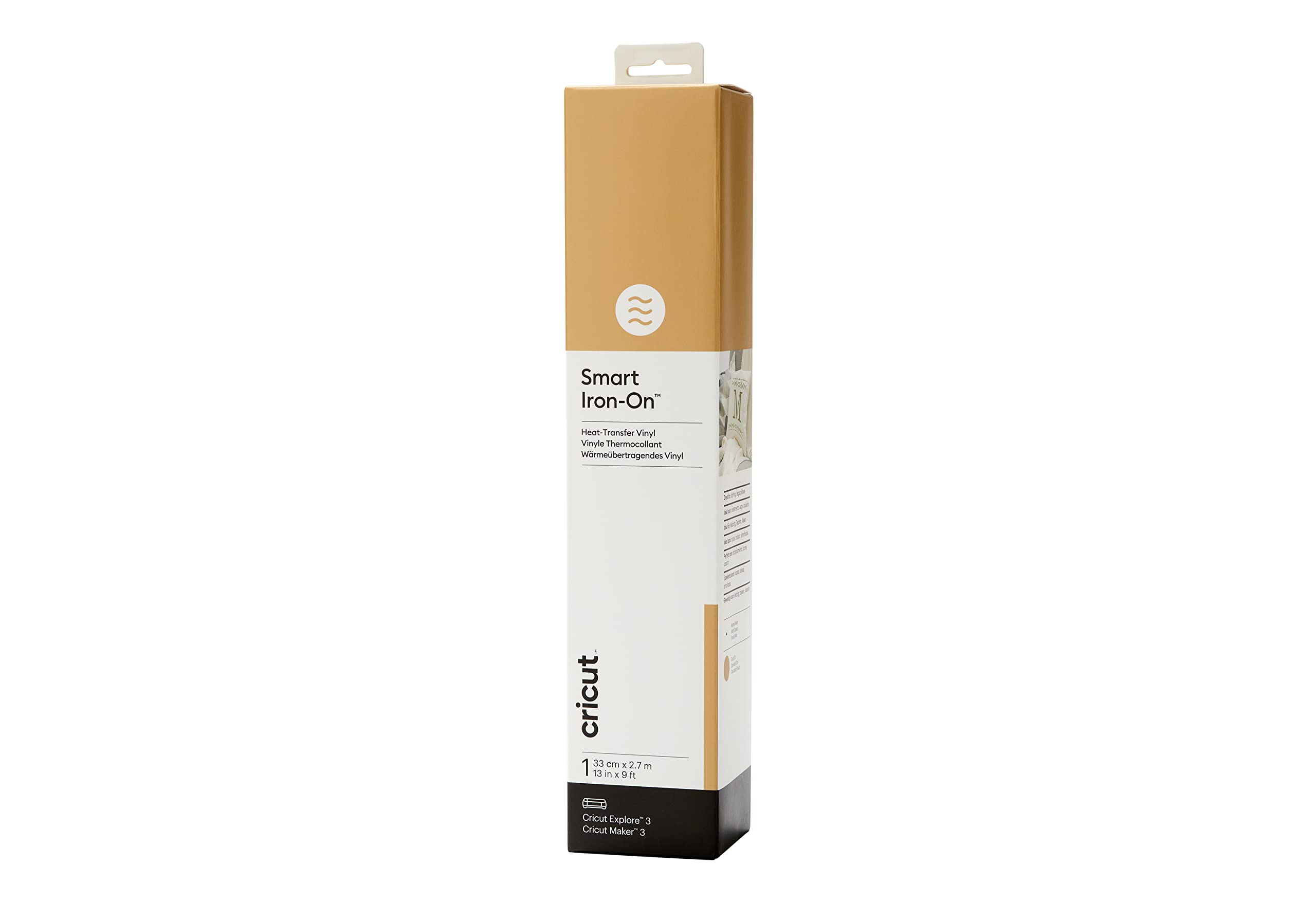 Cricut Smart Bonbon-On | Gold | 2,7 m (9ft) | Wärmeübertragung Vinyl (HTV) | Zur Verwendung mit Cricut erforschen Sie 3 und Maker 3