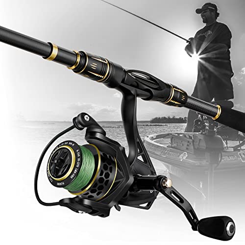 image for PLUSINNO Fishing Reel, 9 +1BB Spinning Reel, Ultra Smooth Powerful, Li