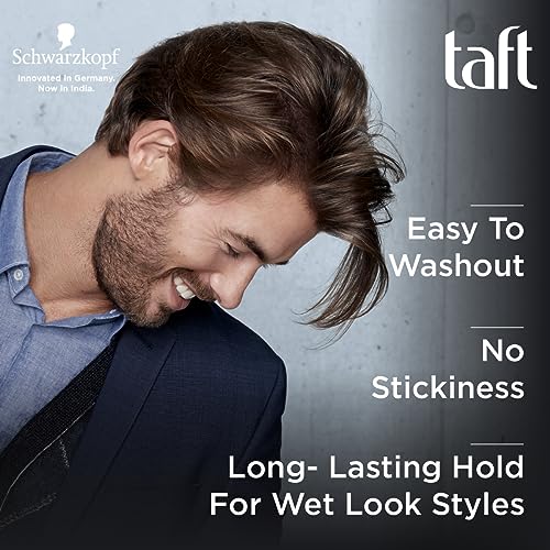Image of Schwarzkopf Taft Wet Hair Gel, 24-hour wet look effect, Extra Hold 3 with no stickiness