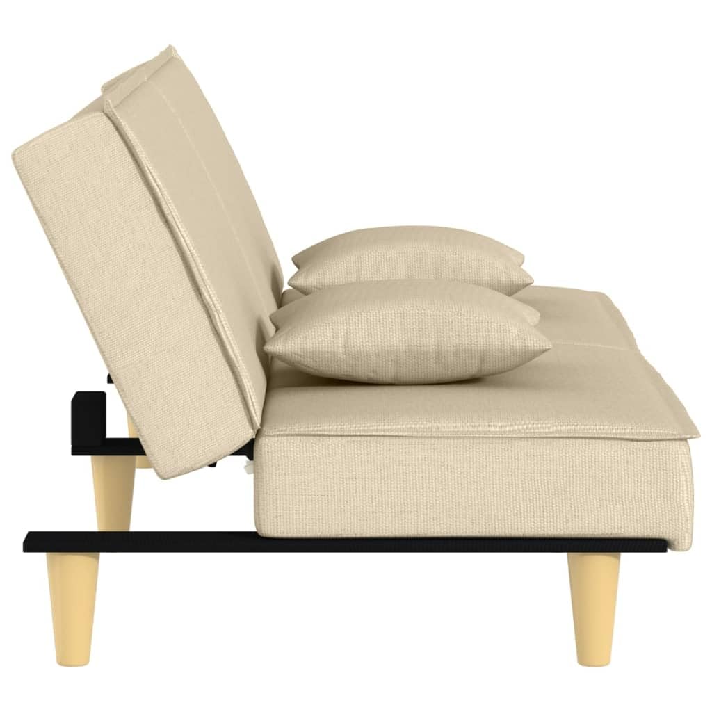 sofás de Dos plazas,Sofa 120 cm,Sofa Cama Dos plazas,Sofá Cama de Tela Color cremaAdecuado para salón, Dormitorio
