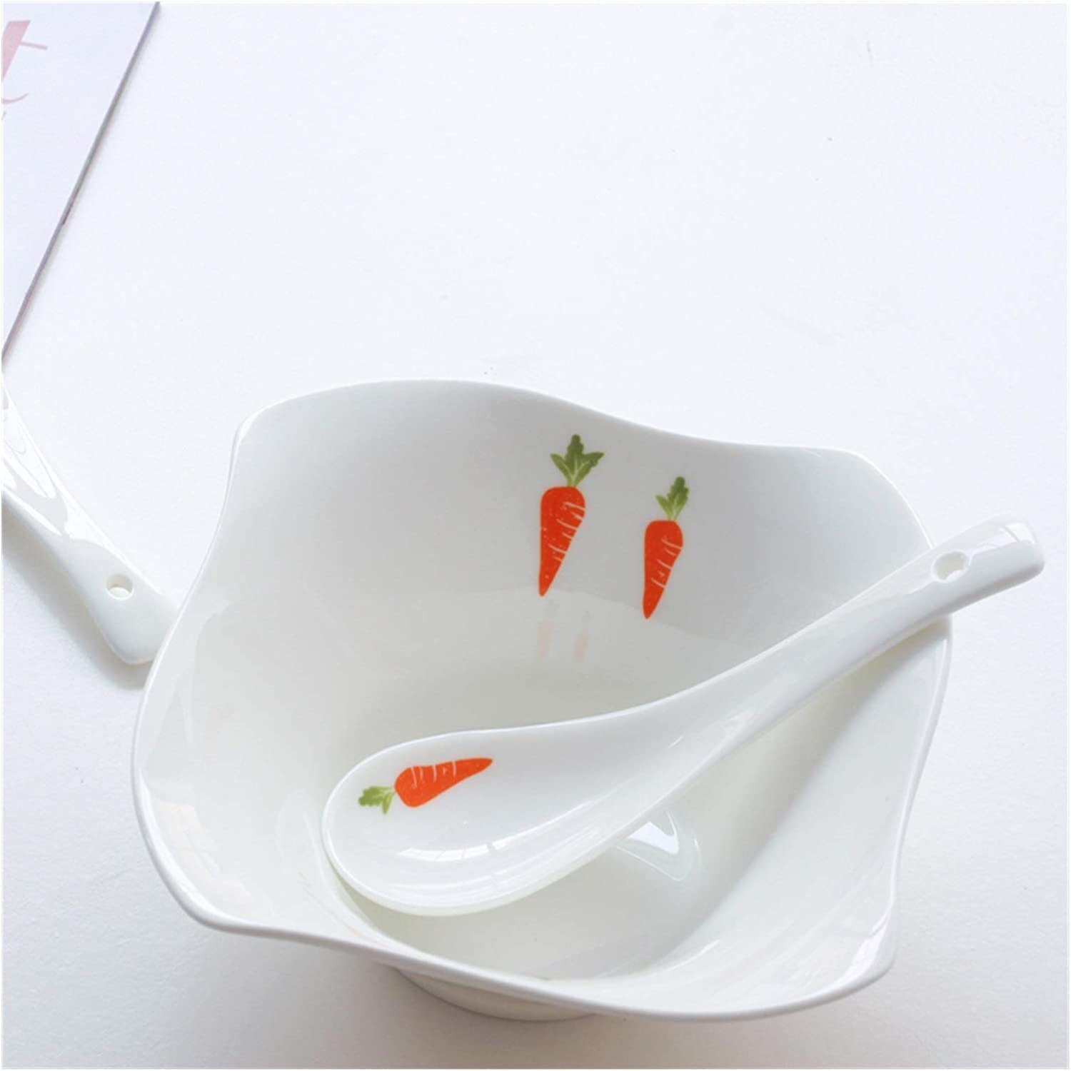 Cuchara de cerámica para café, té, postres, Cuchara sopera de cerámica, cucharas soperas, Cuchara de cerámica Estilo japonés para Comer, Cuchara sopera, Cuchara pequ(Onecolor)