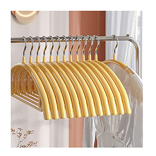 YIXIN2013SHOP Kleiderbügel Anzug Kleiderbügel rutschfeste Hängende Ecke Nahtlose Haushaltslicht Luxus Aufhänger Aufhänger Anti-Skid Rack Haken Kleidung 20 Packungen Anzugbügel (Color : Yellow)