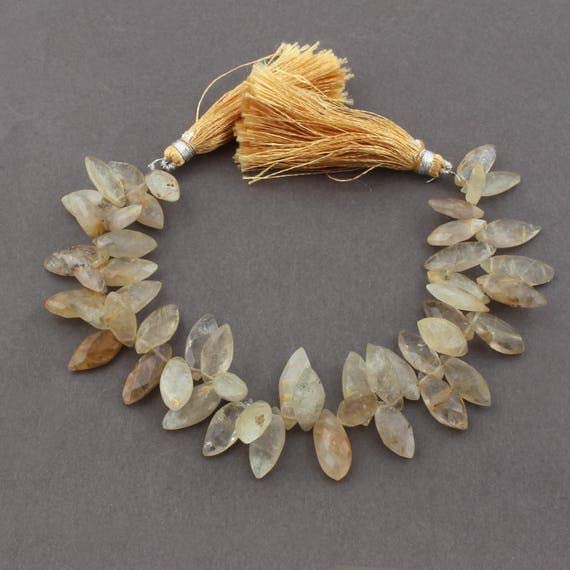 Perles en quartz rutile doré pour créer un collier de mariage unique et fait main