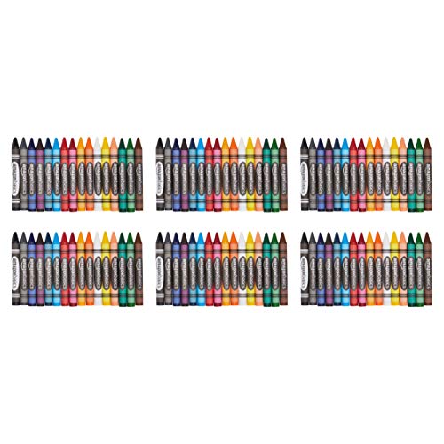 Amazon Basics Jumbo Crayons - 16 Assorted Colors, 6-Pack #TOP1