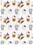 Jay Franco Halloween Plush Throw Blanket – 50x70 Inch Ultra Soft & Comfy Fleece Throw for Couch, Sofa, Bed – Cozy Home Décor for Living Room & Bedroom, White - Hello Kitty