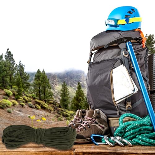 Jiujuda9 6 STK Nylon-Kernseil 4mm x 10m | 7-Strang Polyester-Seil mit 250kg Tragkraft | Allzweckseil für Camping, Hundegeschirr & Outdoor-Notfallausrüstung | 6 Camouflage-Farben