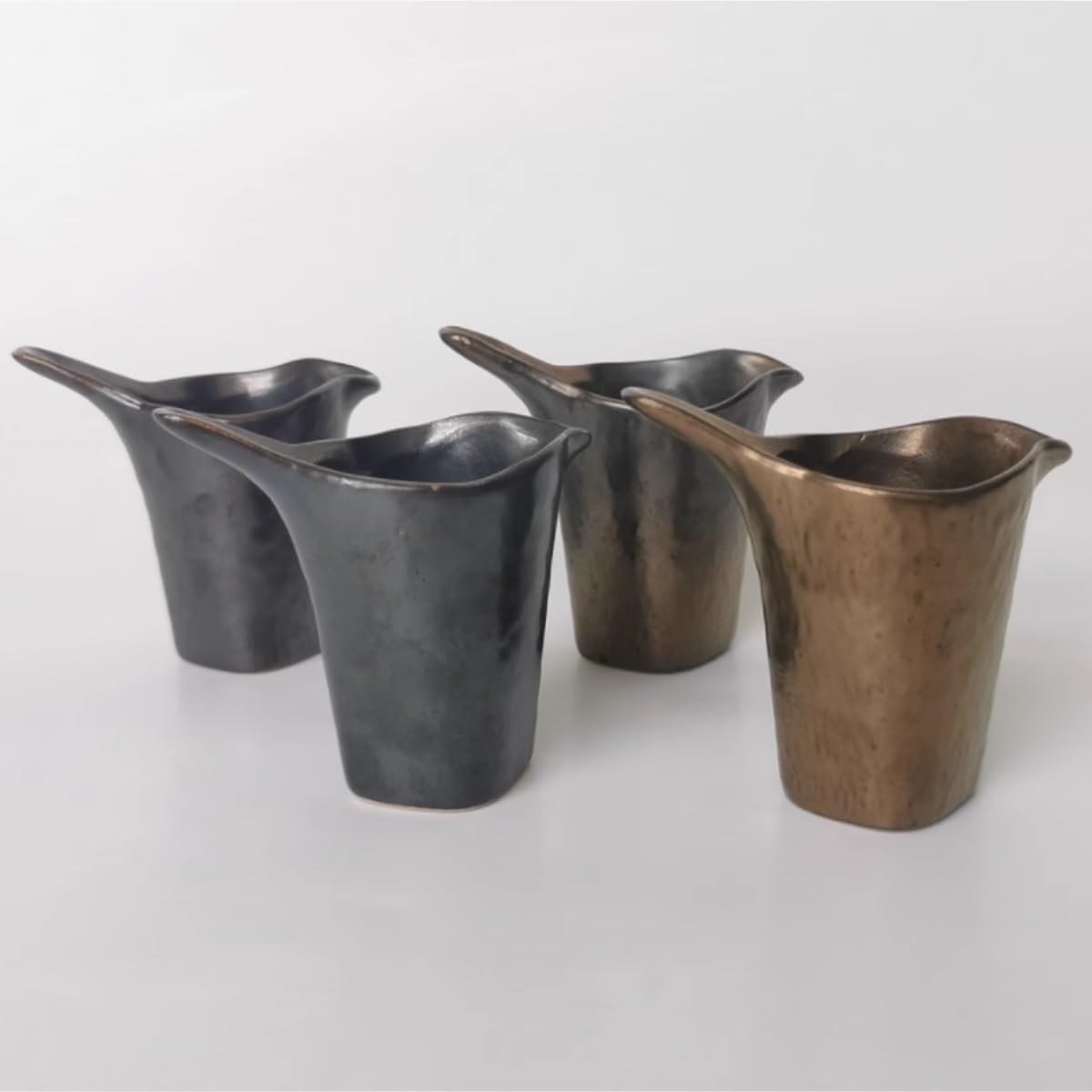 Salsiera in ceramica per condimenti per insalata e sugo - Dispenser di pepe nero retrò ideale per salse di vino e bistecca perfetto per cucina e ristorante (nero)
