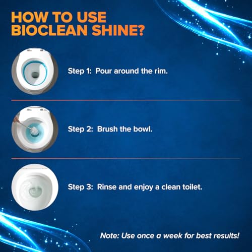 Image of Bioclean Shine Toilet Cleaner Liquid | Septic Odour remover | Toilet Cleaner Made for Septic Tanks | Septic tank cleaning liquid | Septic Tank | Toilet cleaning liquid| Pack of 1 | 500ml