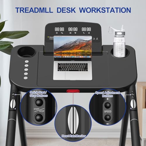 Caminadora plegable con pantalla LCD y capacidad 300 lb miniatura 3