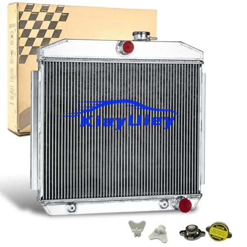Chevy Aluminum Radiator KiayUiey 3 Row Aluminum Radiator Compatible with 1955 1956 1957 Chevrolet One-Fifty/Two-Ten Series V8 Radiators for 1955 1956 1957 Chevrolet Bel-Air Nomad V8 -  Kiayuiey-30