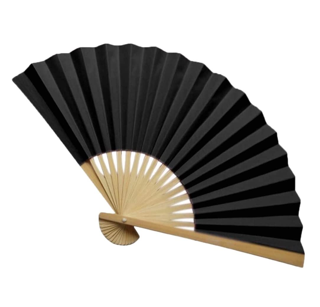 Display Fans Traditional Chinese Fans Hand Held Paper Bamboo Folding Handheld Folded Fan Hand Held(I)