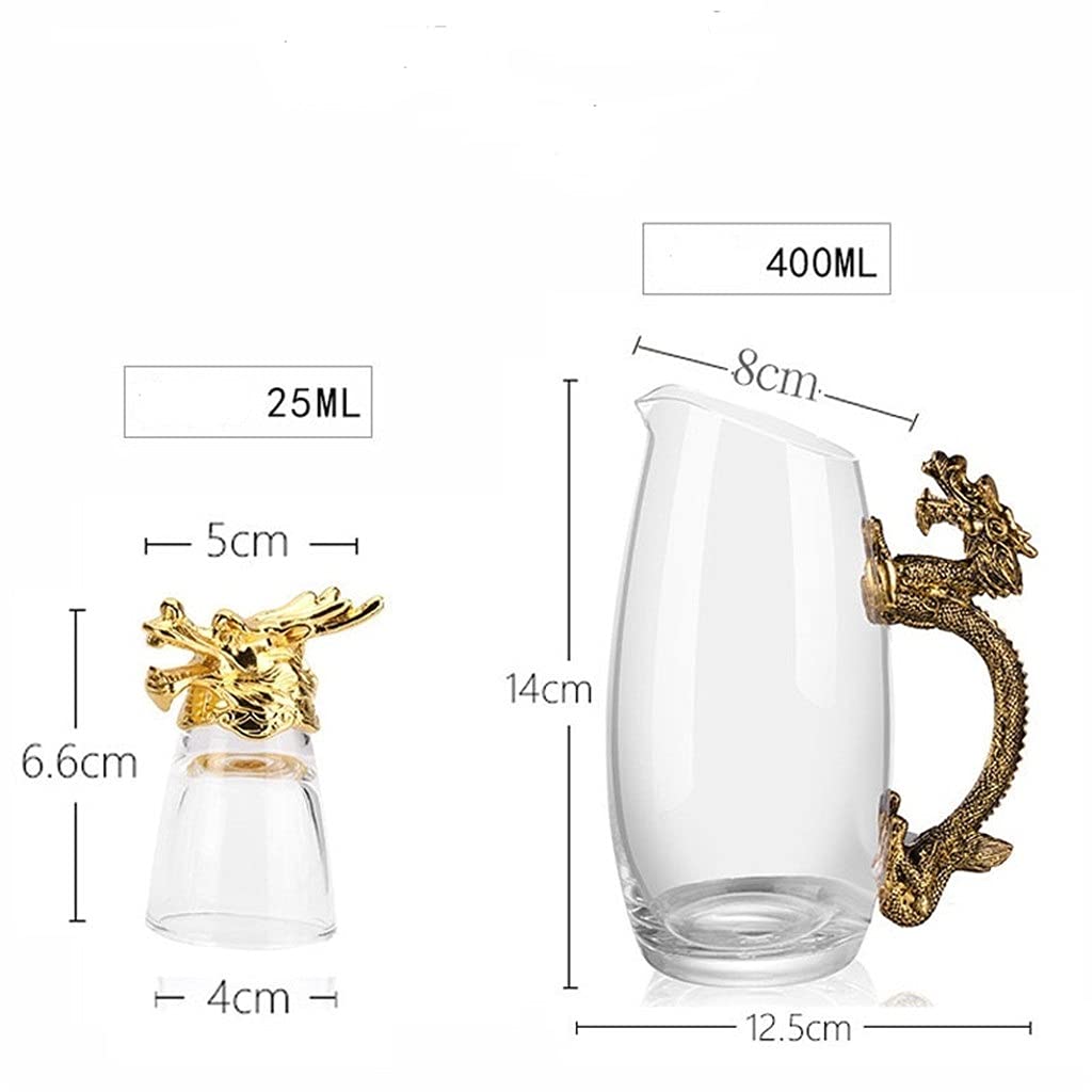 Set di decanter per bicchieri da vino bianco zodiacale in vetro di cristallo per uso domestico 12 set da bar regalo retrò cinese per feste da ristorante
